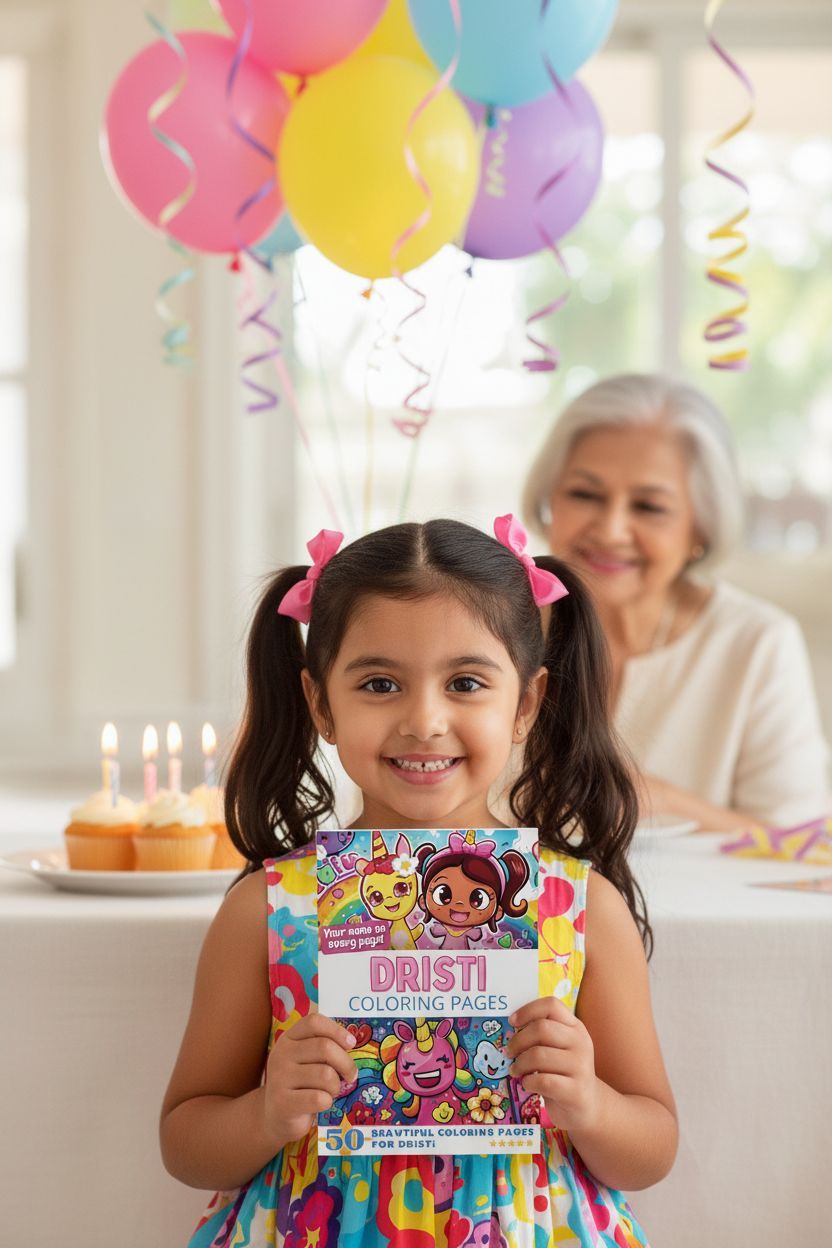 Dristi coloring book in use