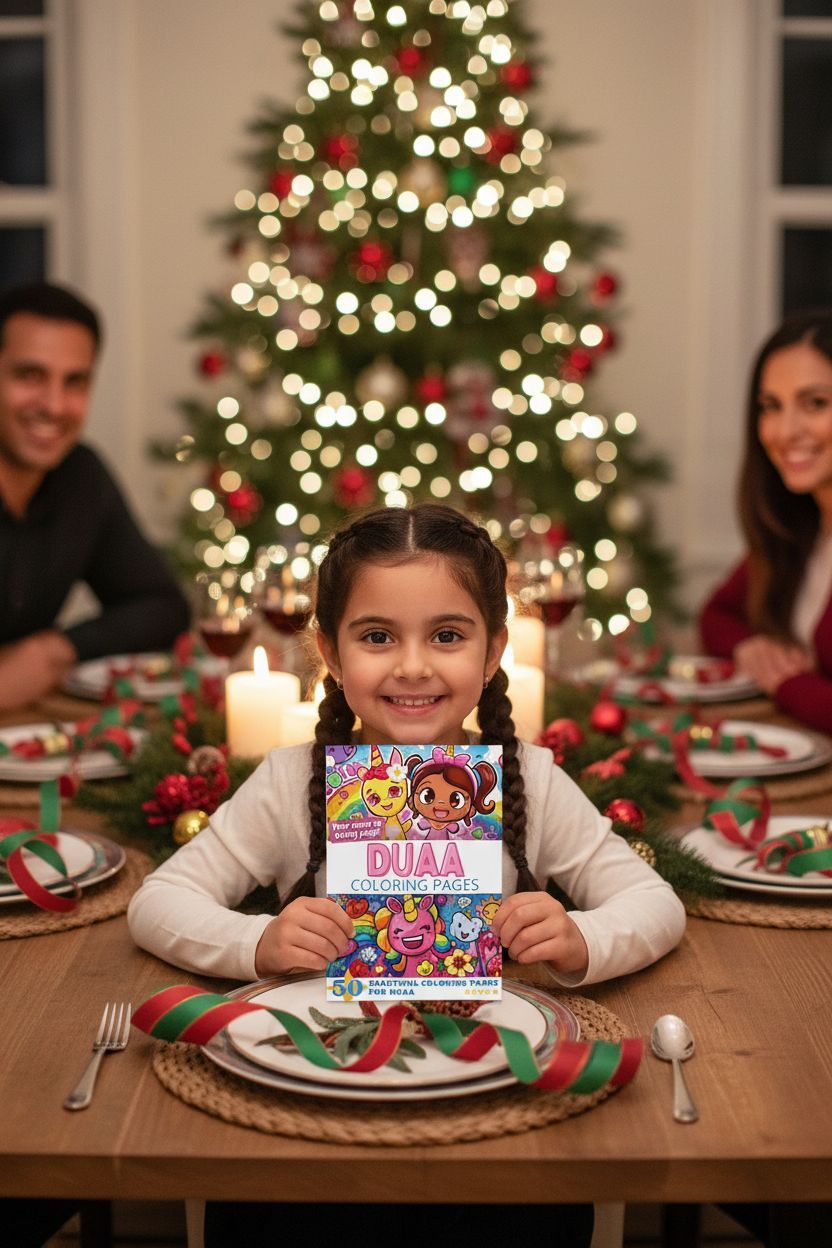 Duaa Christmas coloring pages gift