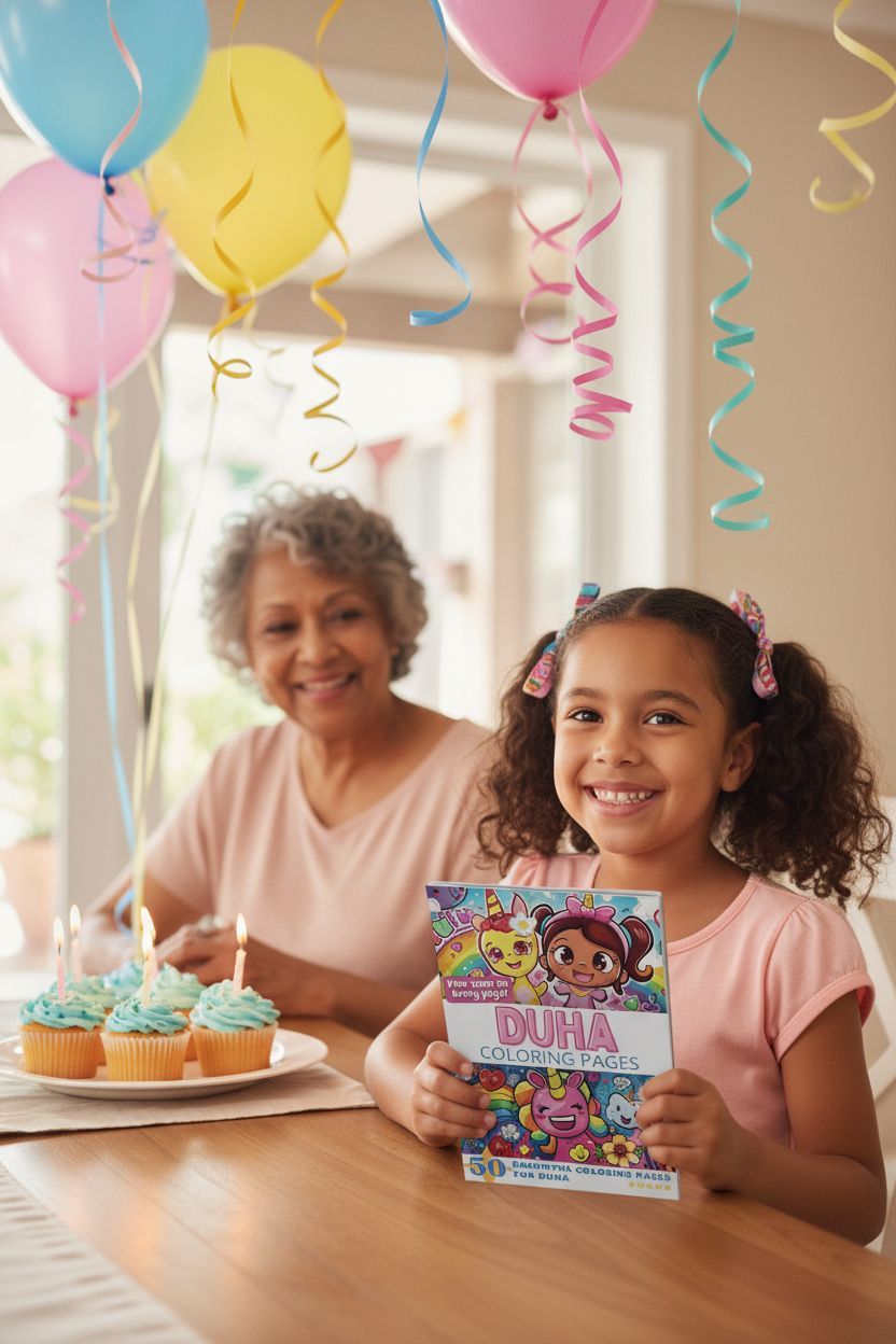 Duha coloring book in use