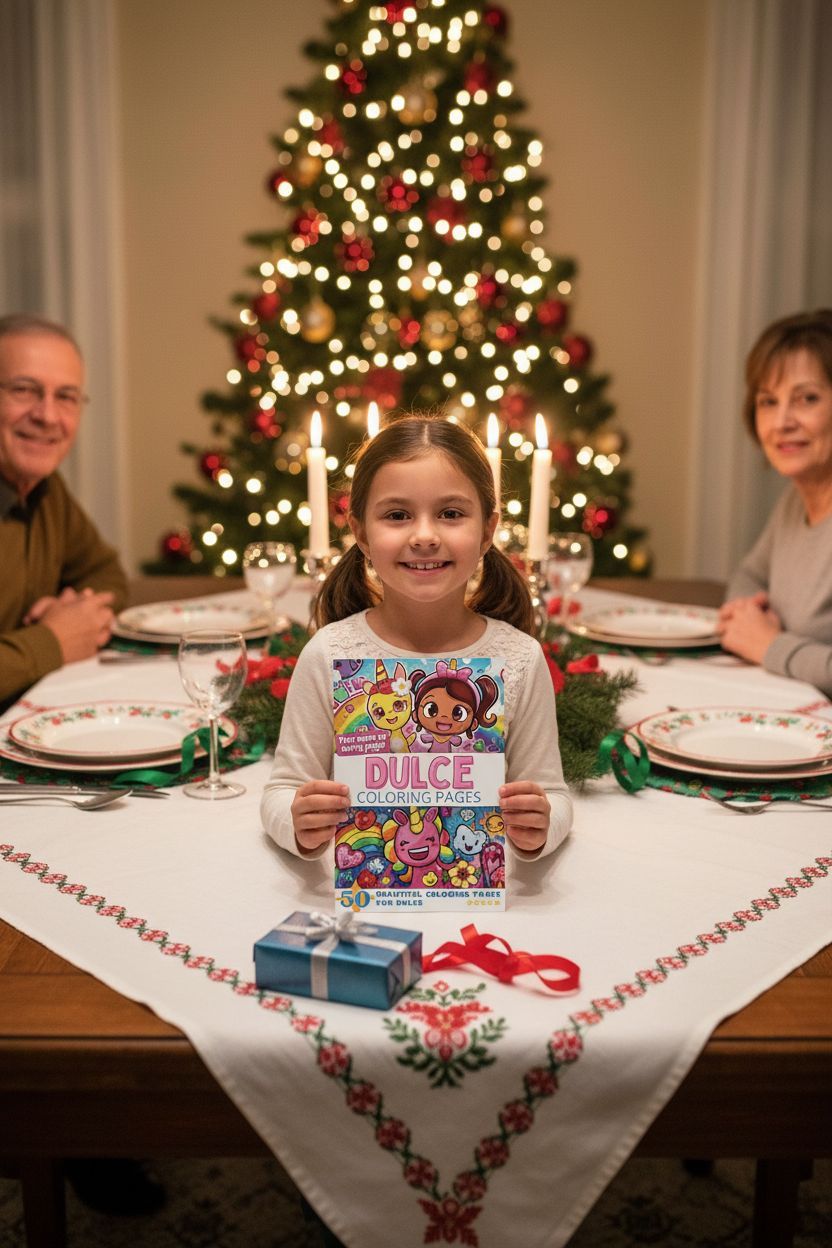 Dulce Christmas coloring pages gift