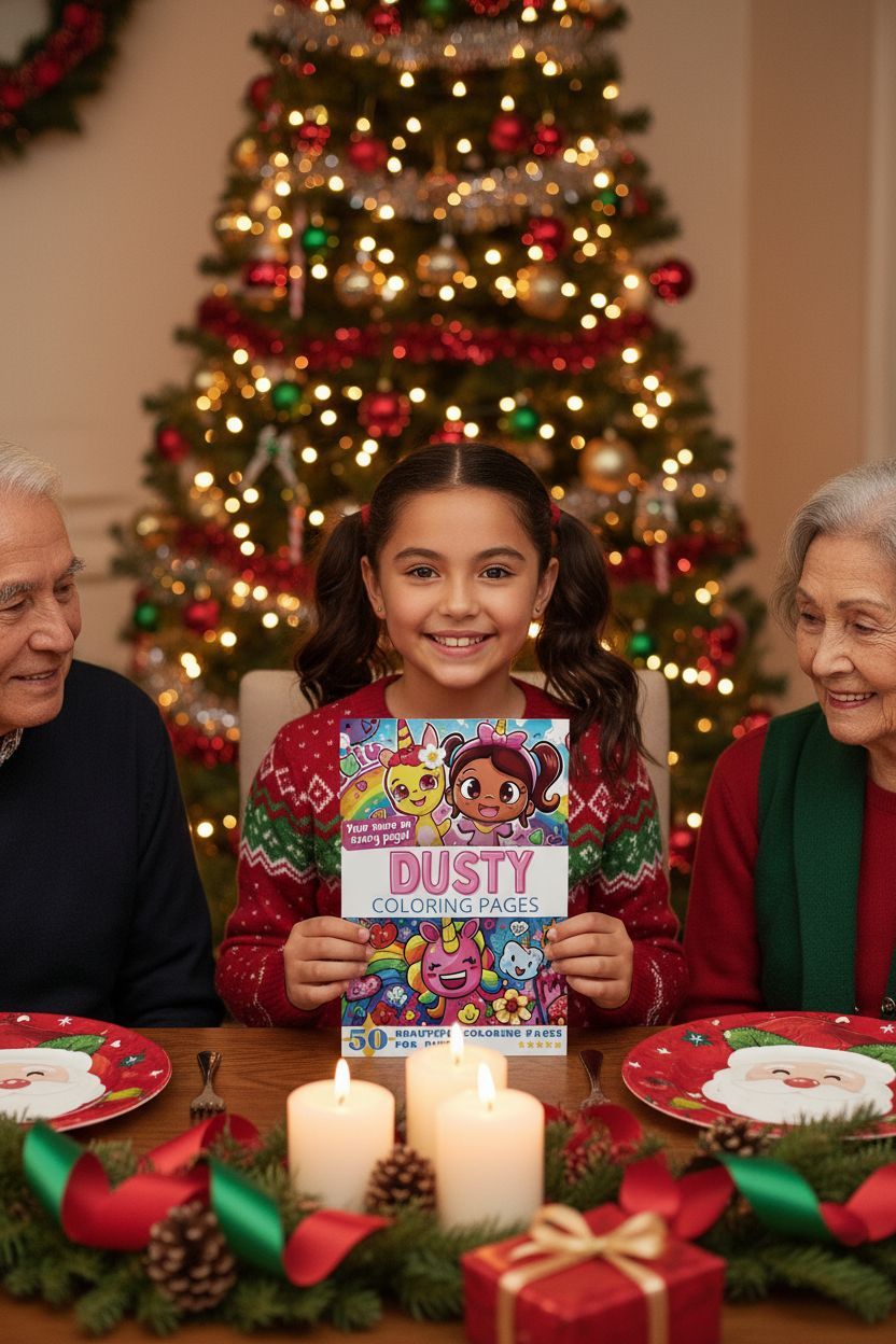 Dusty Christmas coloring pages gift