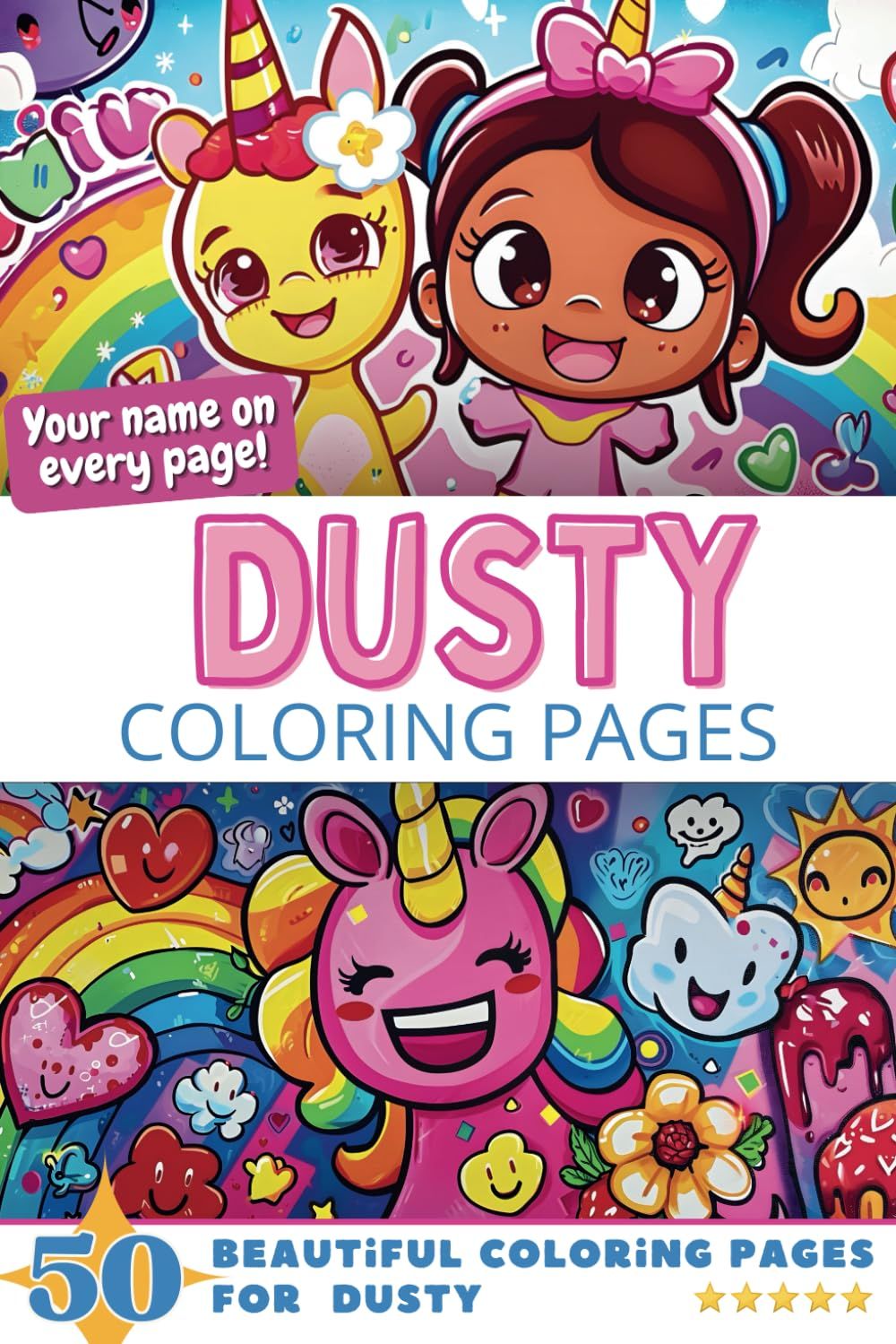 Dusty Coloring Book Cover