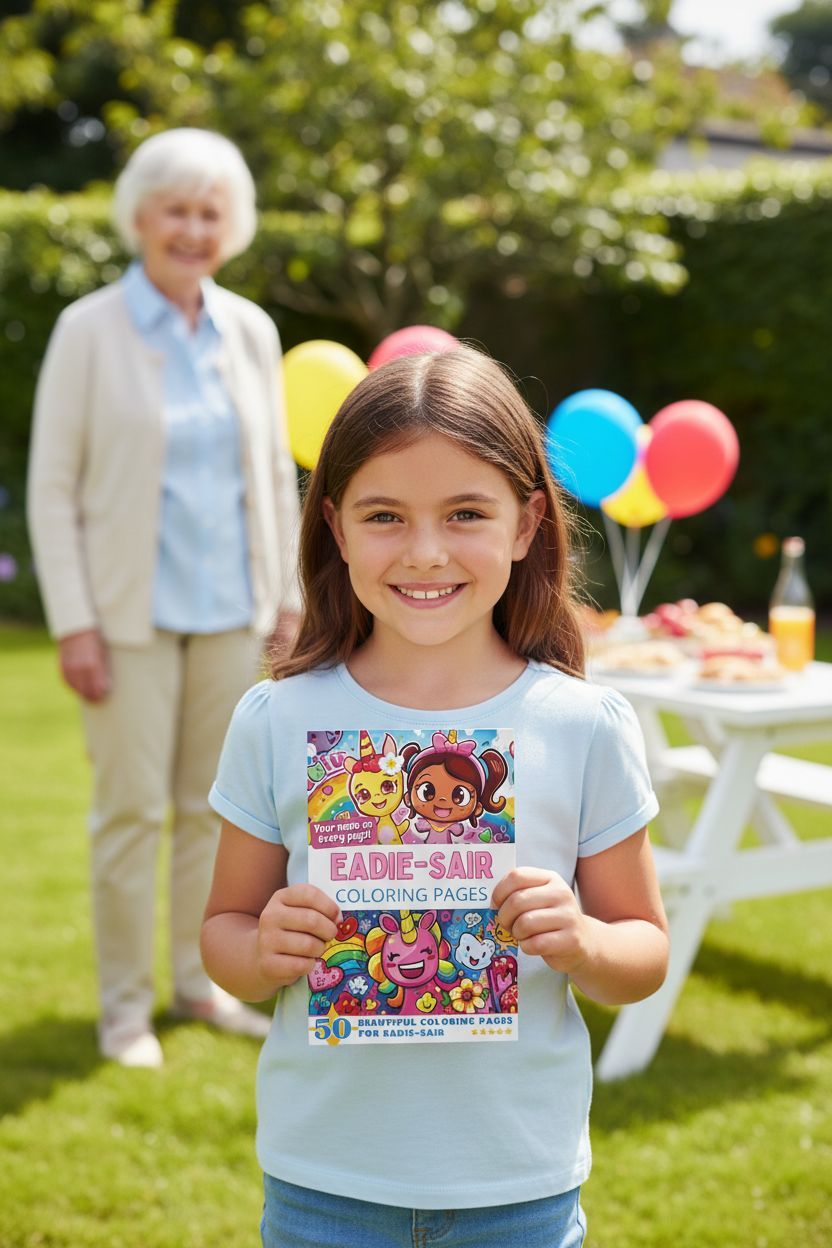 Eadie-Sair coloring book in use