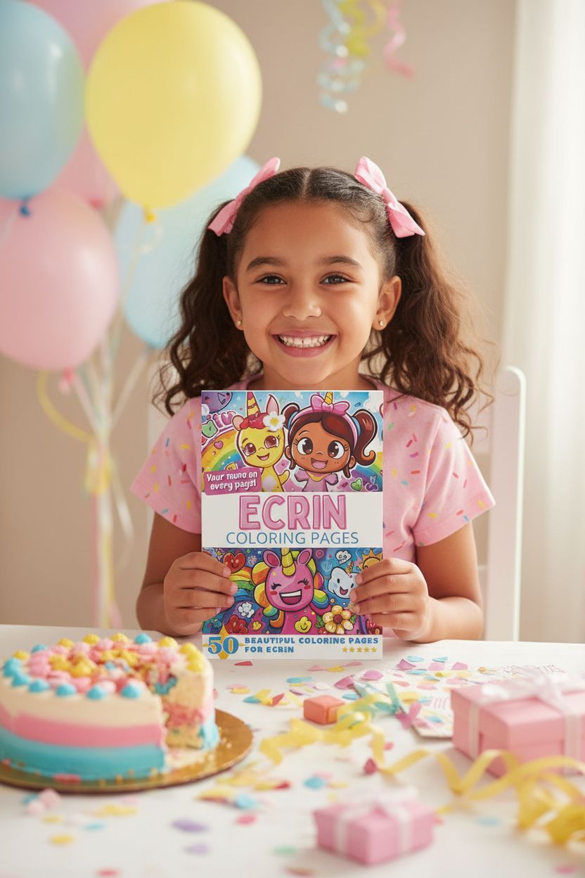 Ecrin coloring book in use