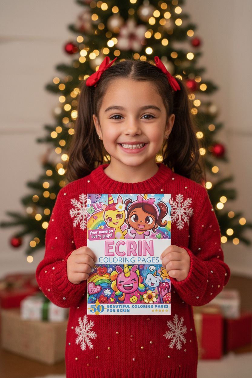 Ecrin Christmas coloring pages gift