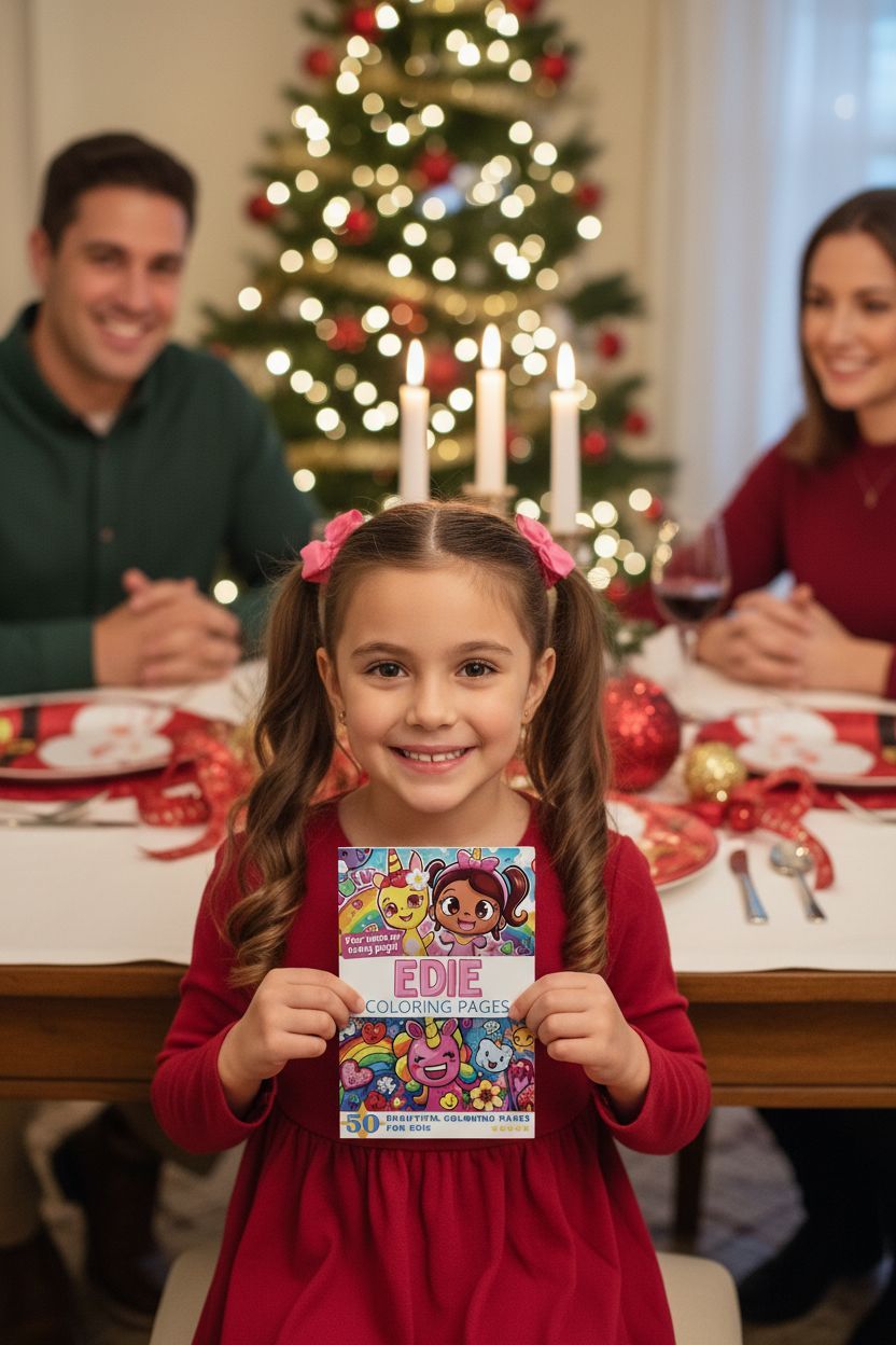 Edie Christmas coloring pages gift