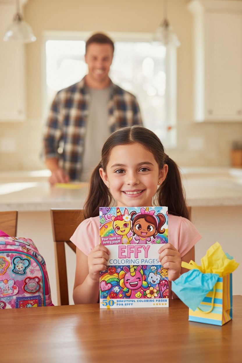 Effy coloring book in use