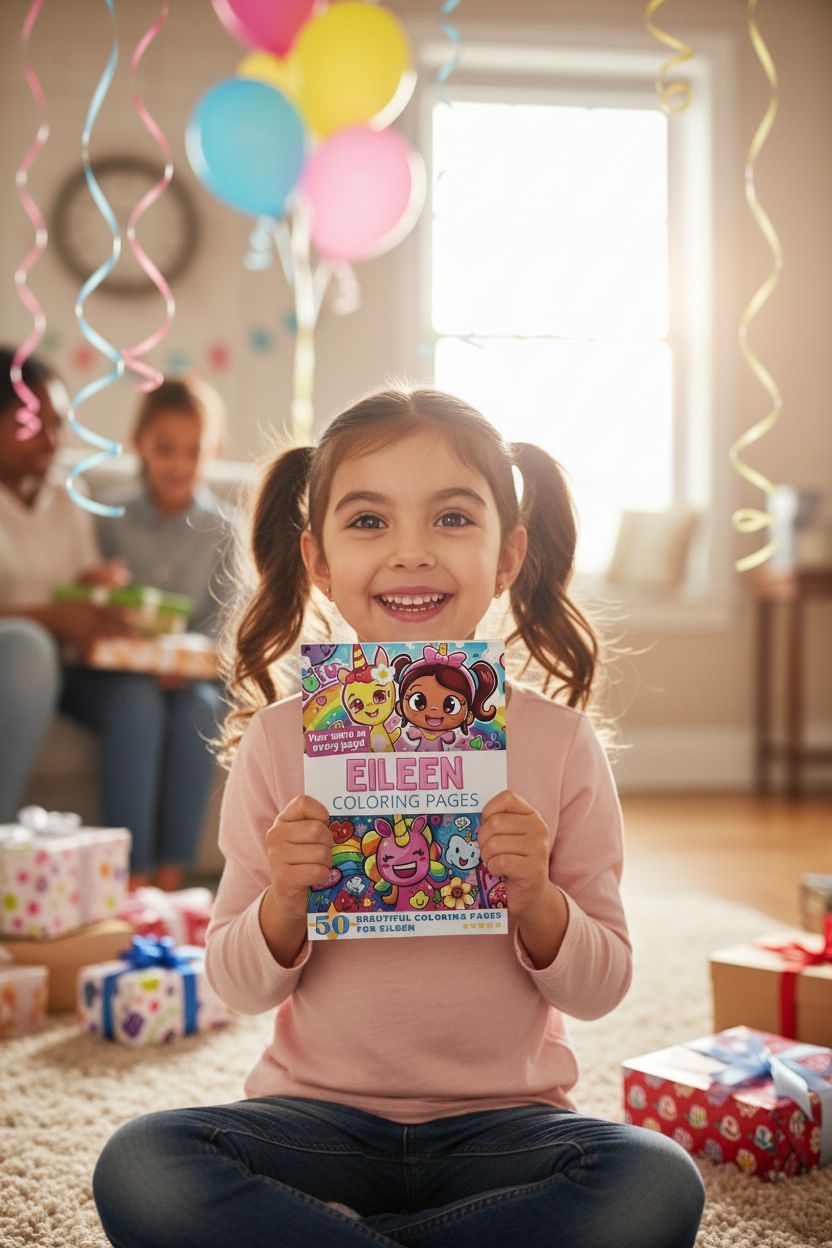Eileen coloring book in use