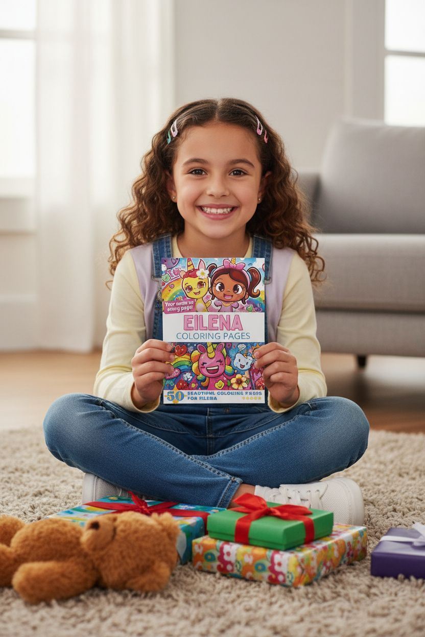 Eilena coloring book in use