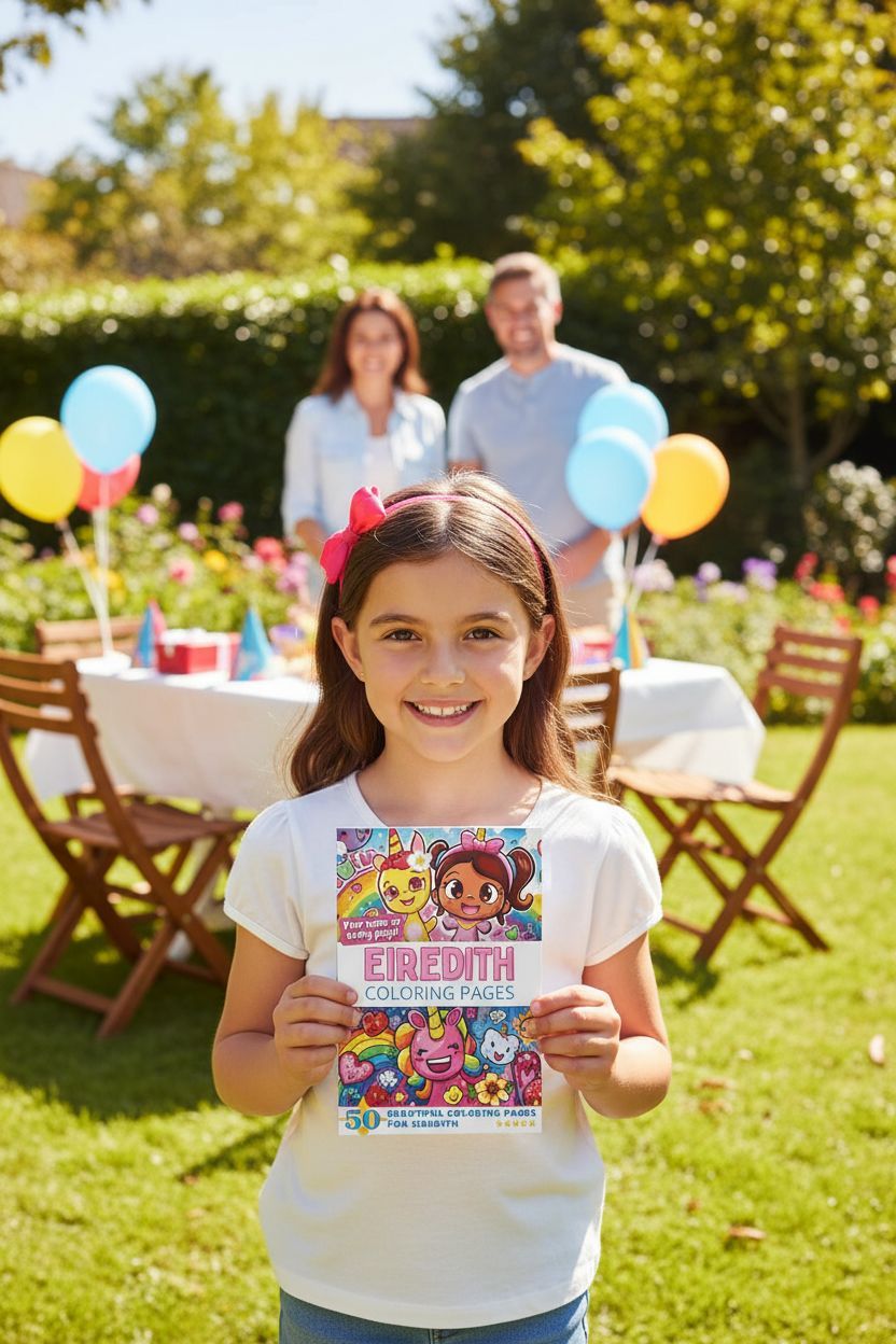 Eiredith coloring book in use