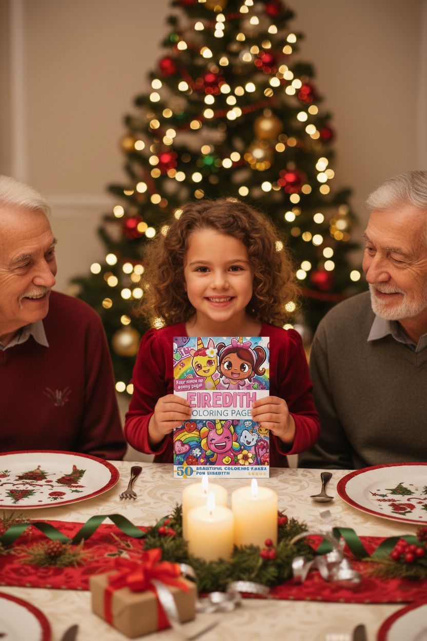Eiredith Christmas coloring pages gift