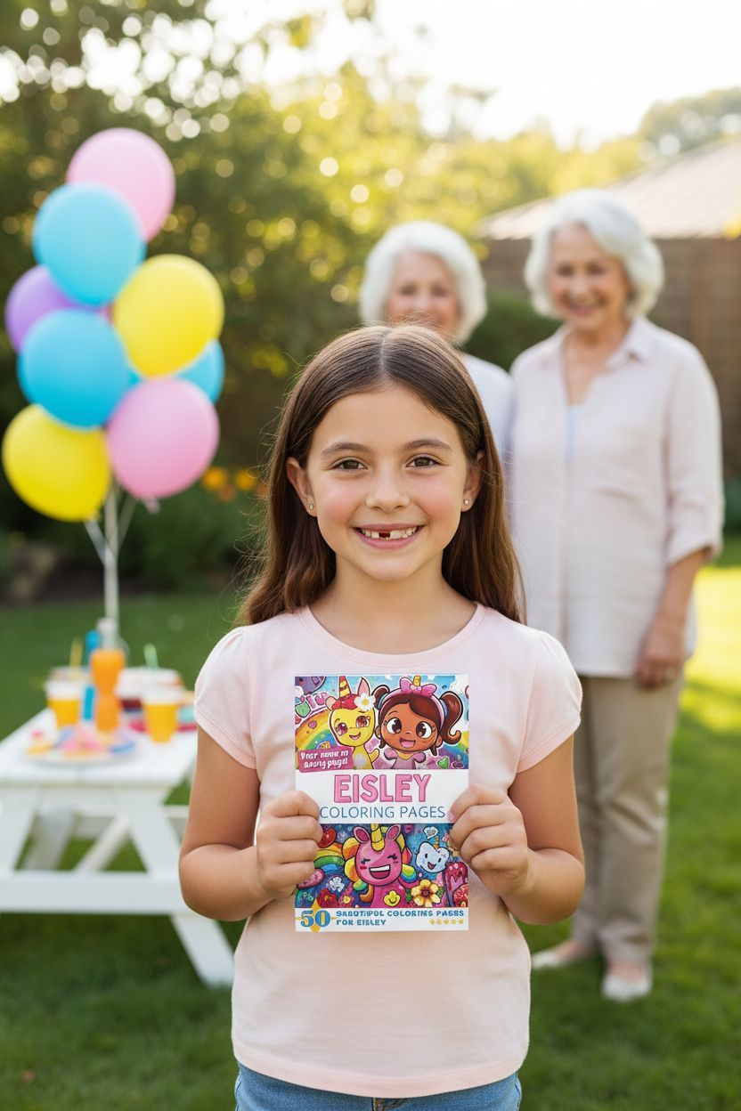 Eisley coloring book in use