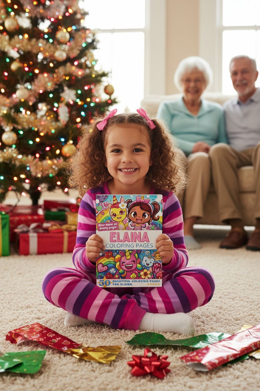 Elaina Christmas coloring pages gift
