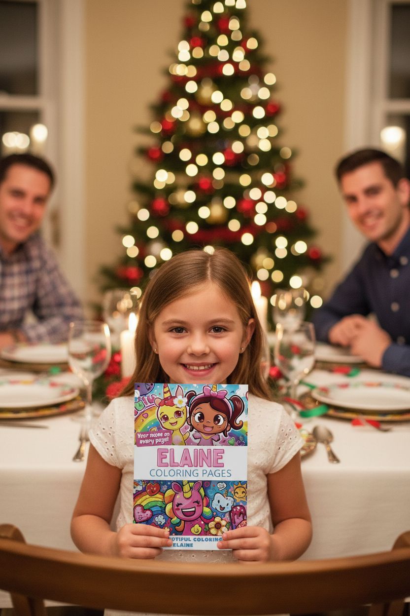 Elaine Christmas coloring pages gift