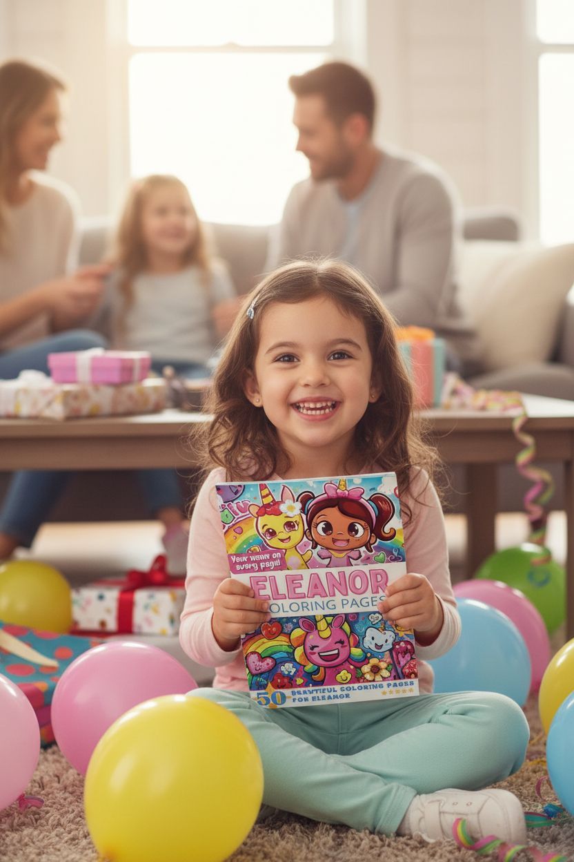 Eleanor coloring book in use