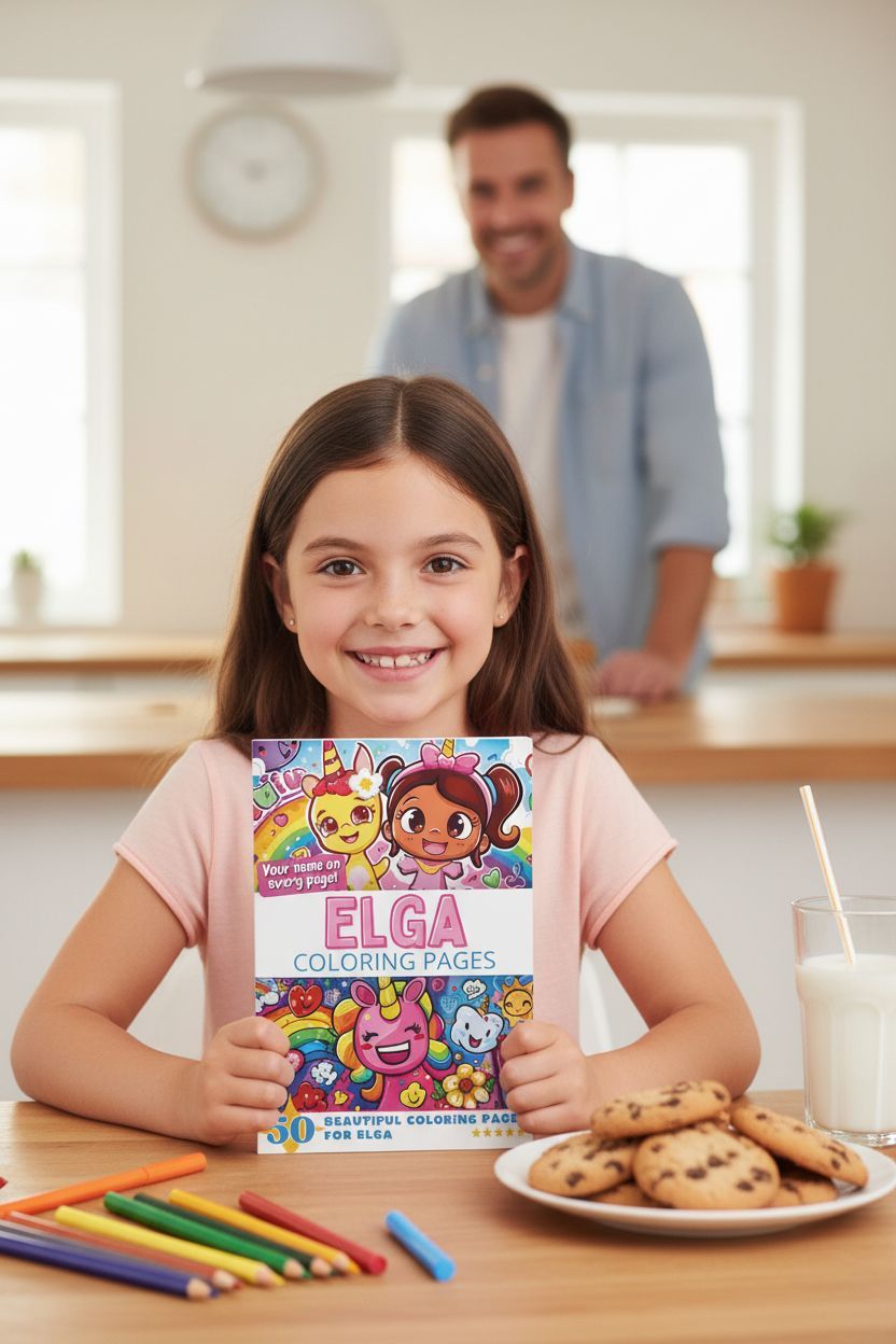 Elga personal coloring pages