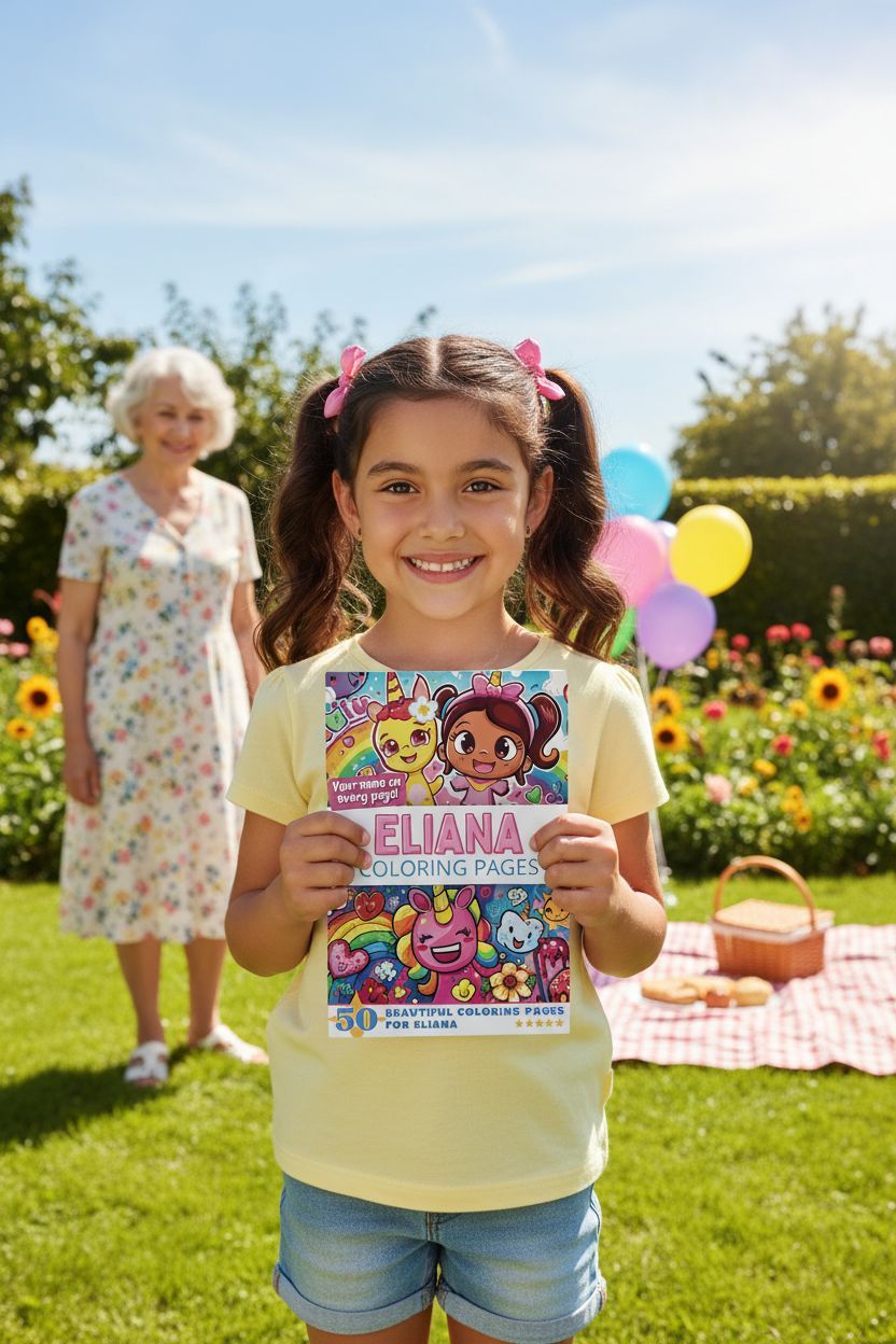 Eliana coloring book in use