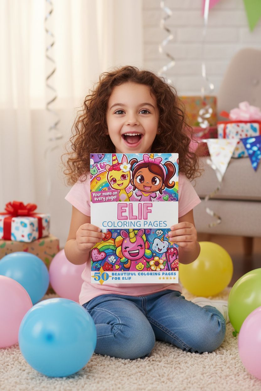 Elif coloring book in use