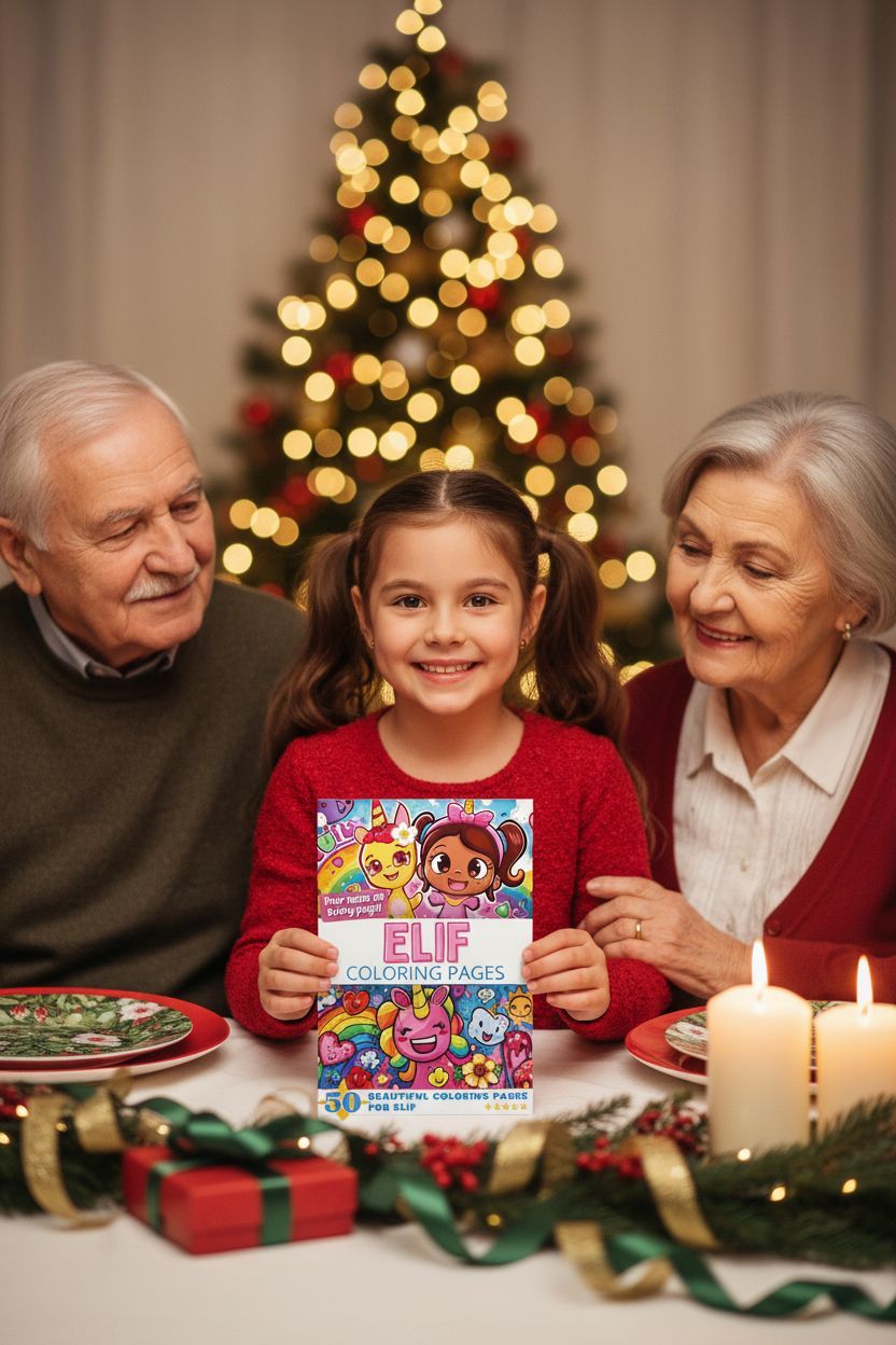 Elif Christmas coloring pages gift