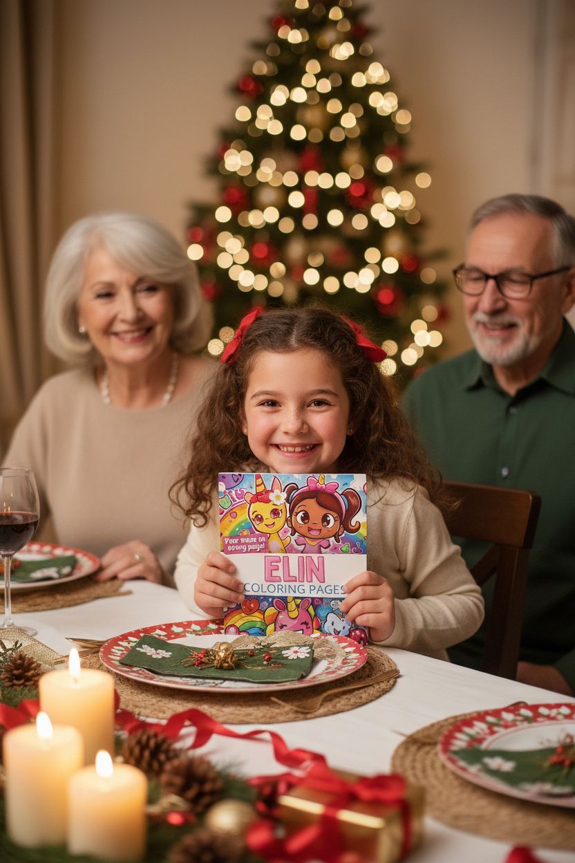 Elin Christmas coloring pages gift