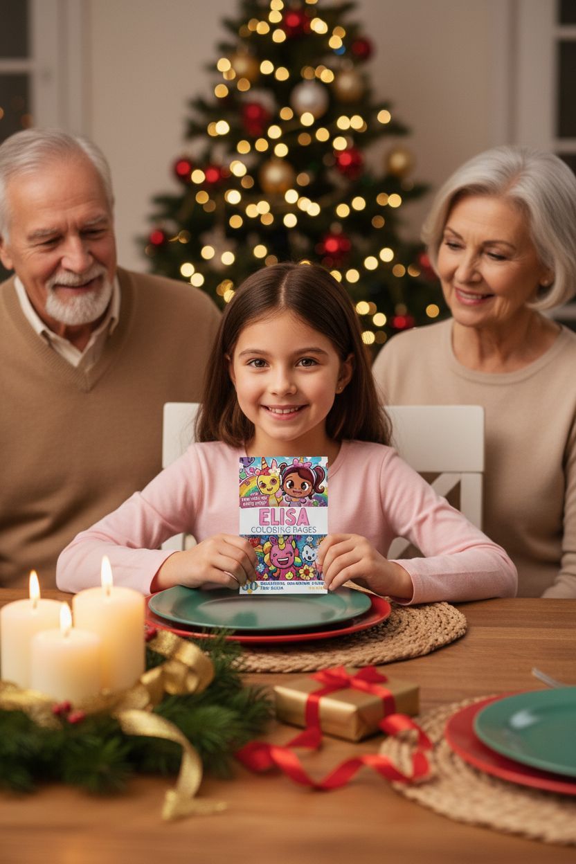 Elisa Christmas coloring pages gift