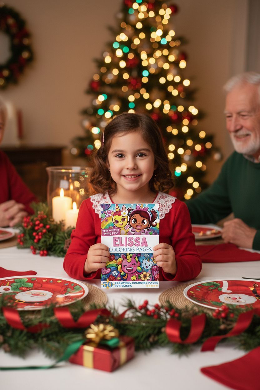 Elissa Christmas coloring pages gift