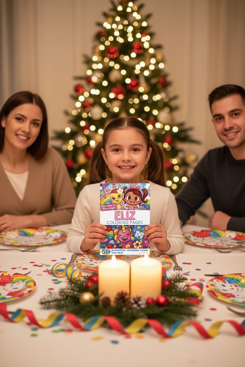 Eliz Christmas coloring pages gift