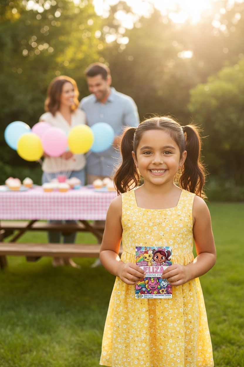 Eliza coloring book in use