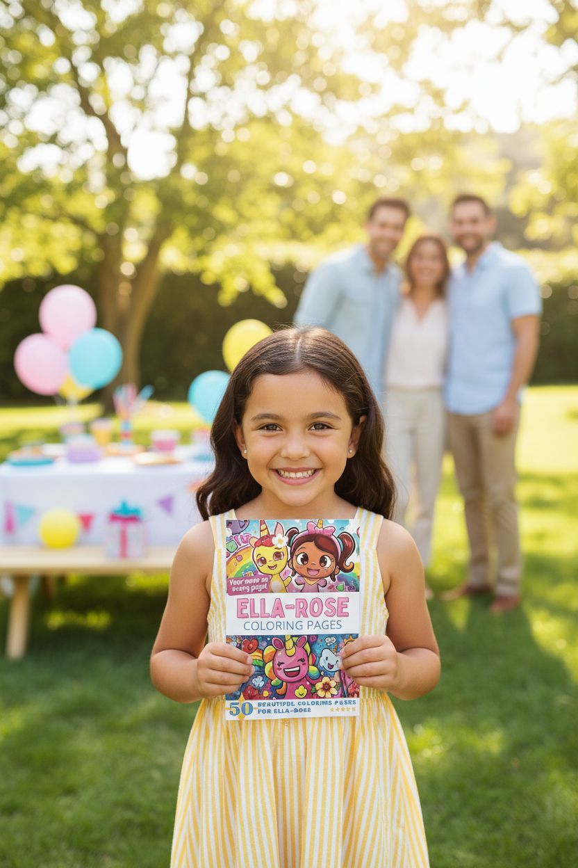 Ella-Rose coloring book in use