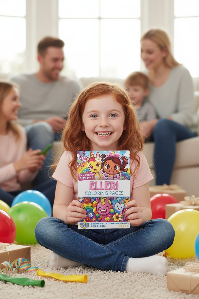 Elleri coloring book in use