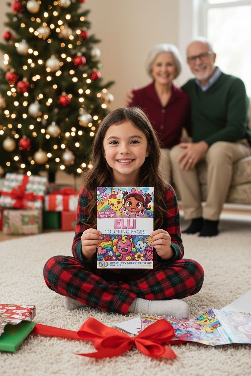 Elli Christmas coloring pages gift