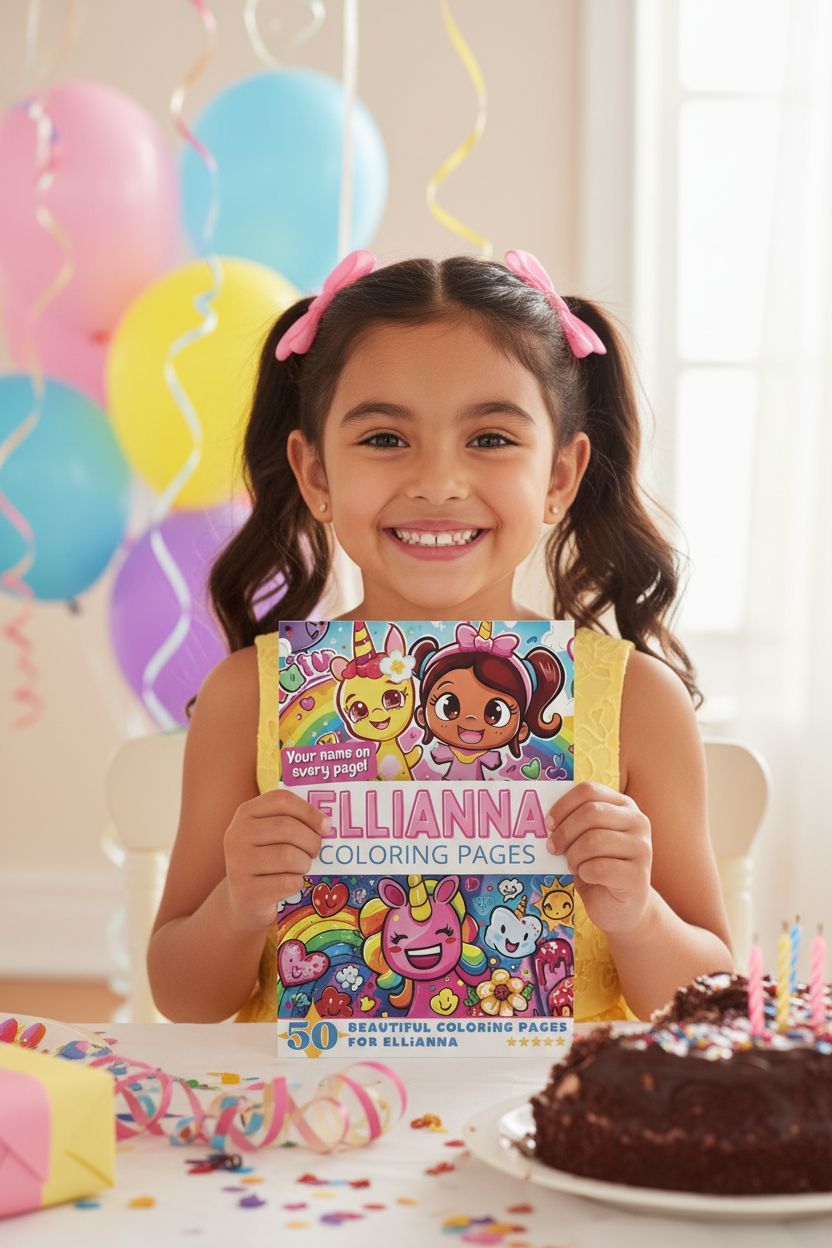 Ellianna coloring book in use