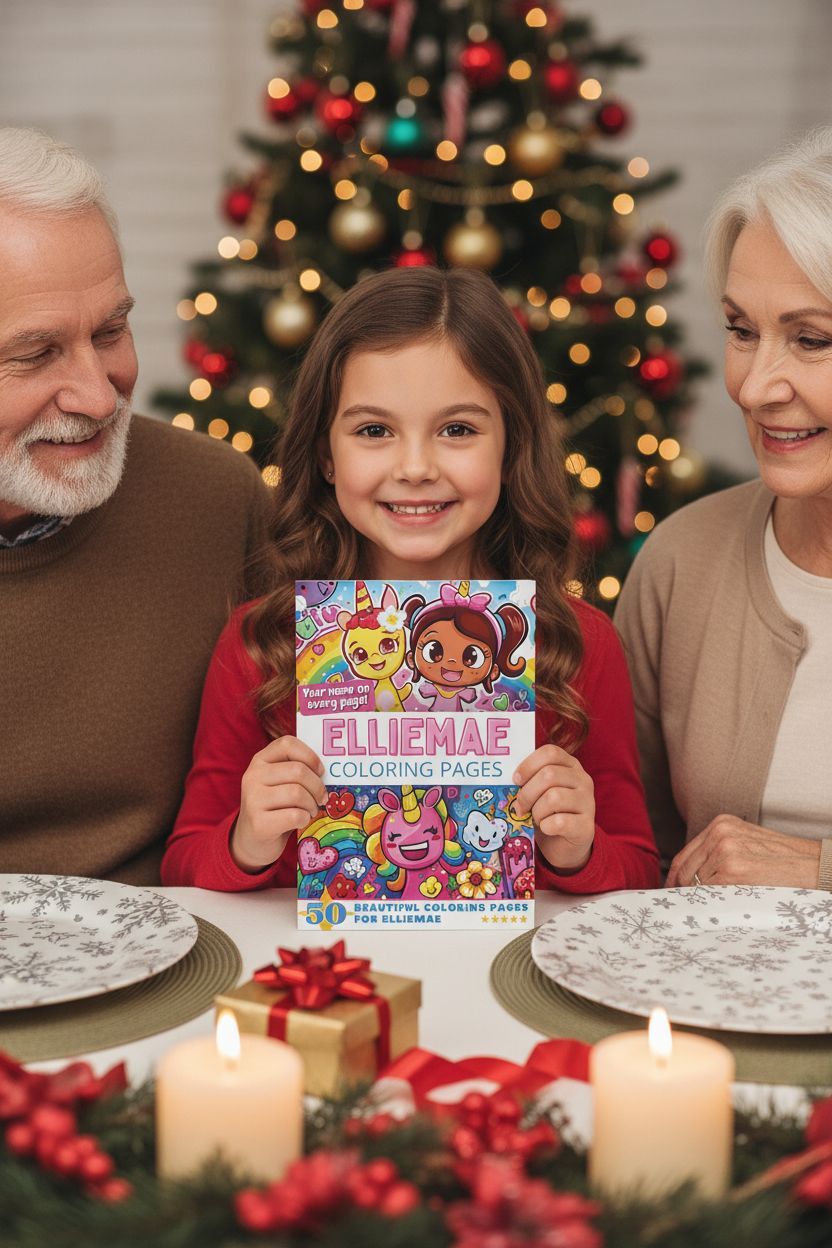 Elliemae Christmas coloring pages gift