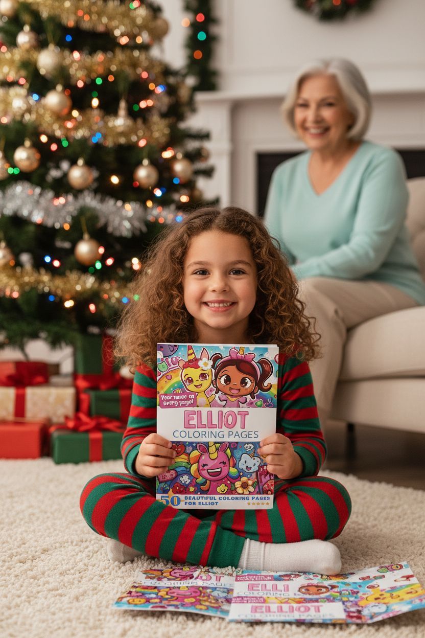 Elliot Christmas coloring pages gift
