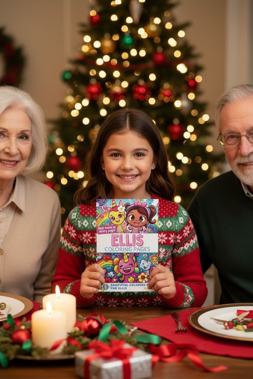 Ellis Christmas coloring pages gift