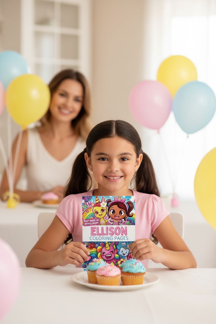 Ellison coloring book in use