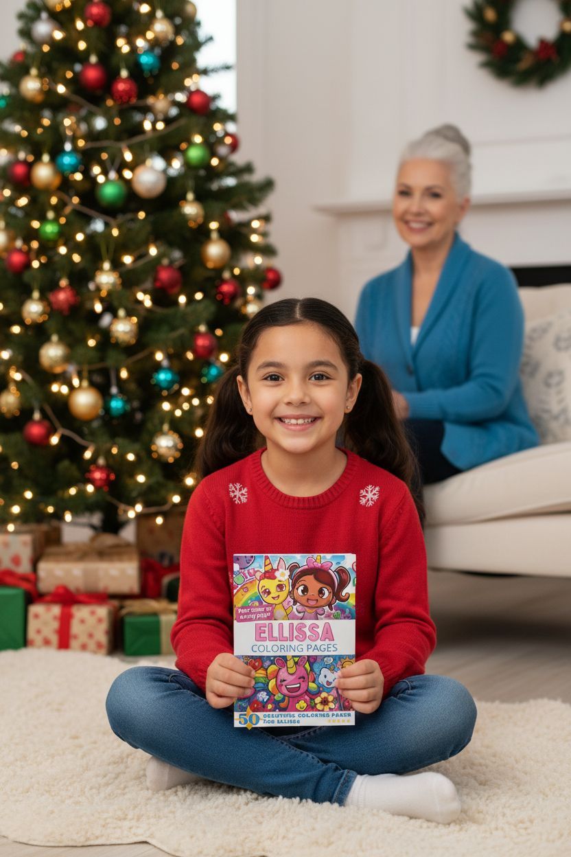 Ellissa Christmas coloring pages gift