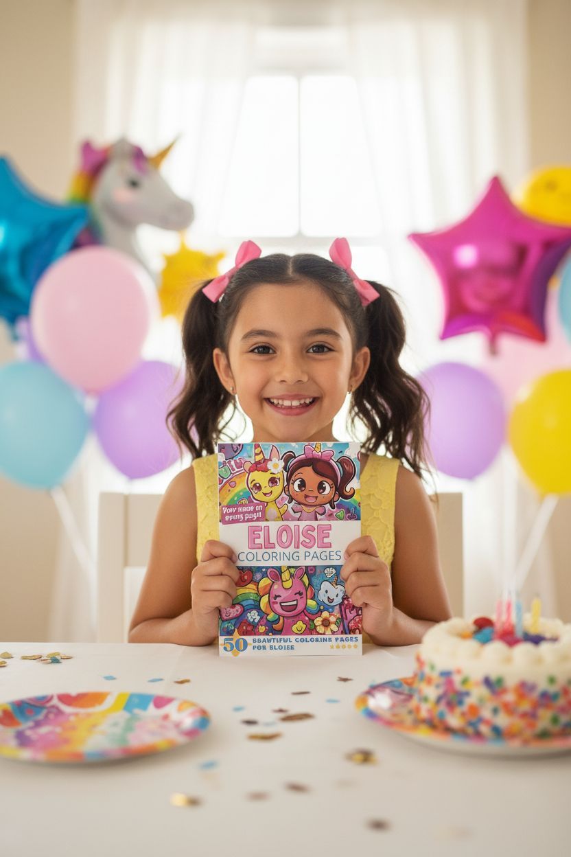 Eloise coloring book in use