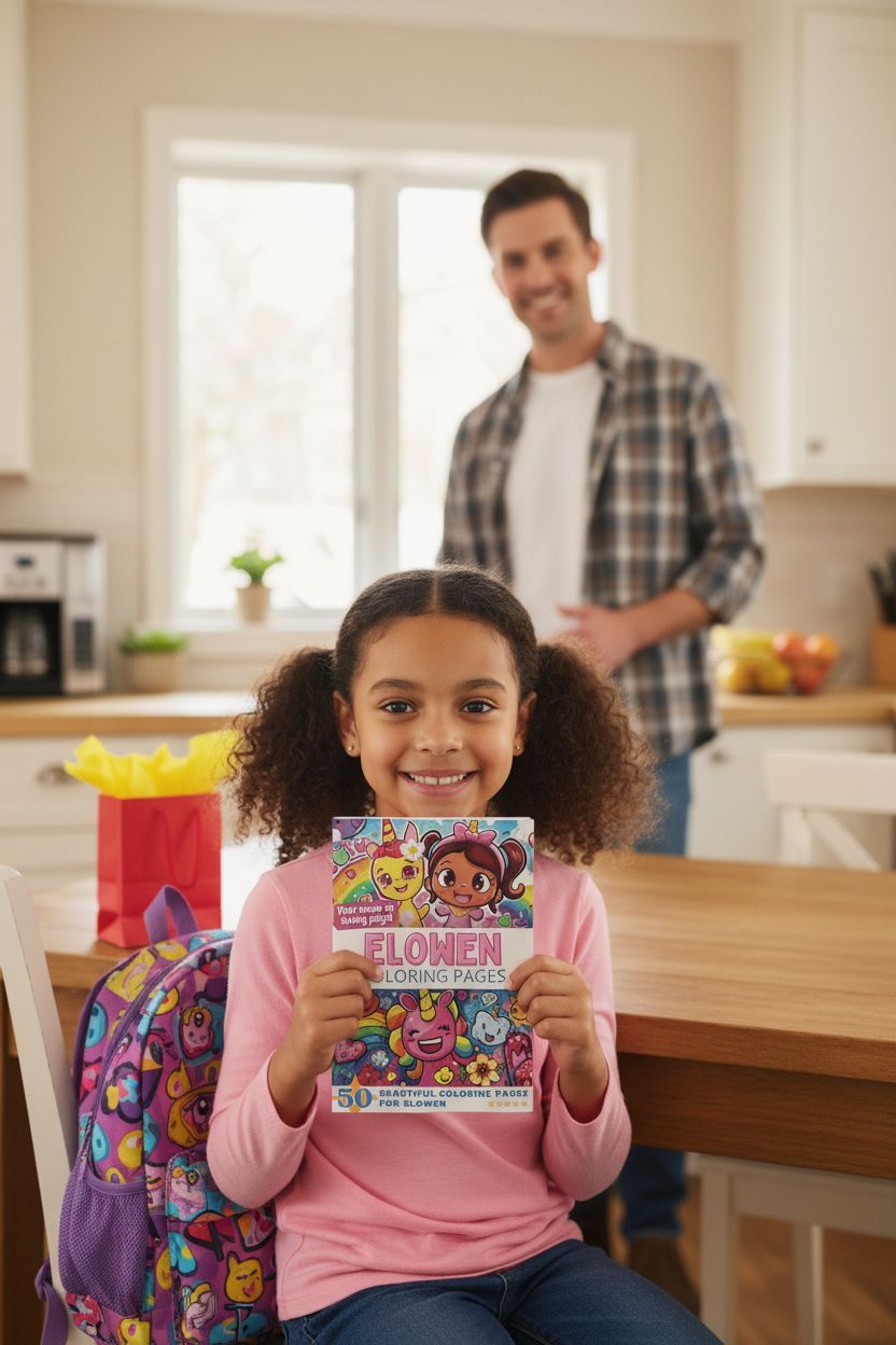 Elowen coloring book in use