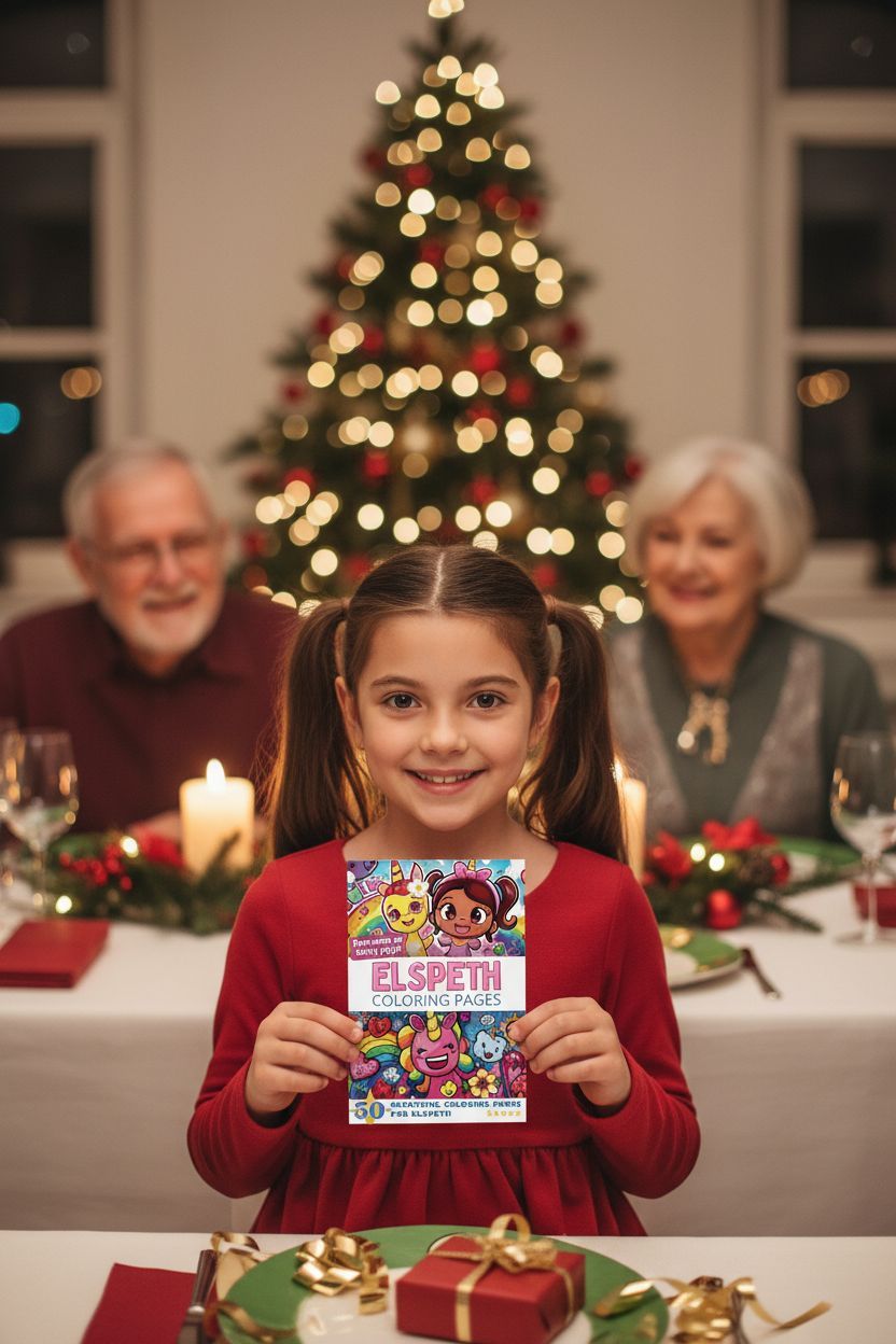 Elspeth Christmas coloring pages gift