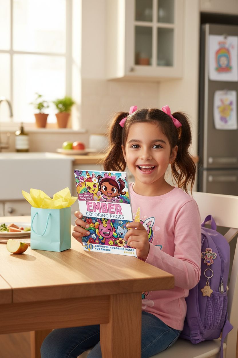 Ember coloring book in use