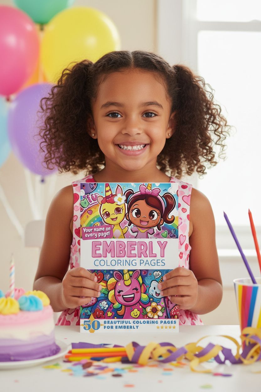 Emberly coloring book in use