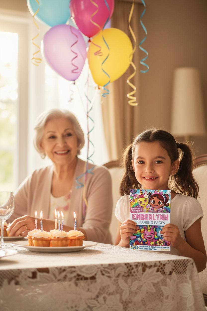 Emberlynn coloring book in use