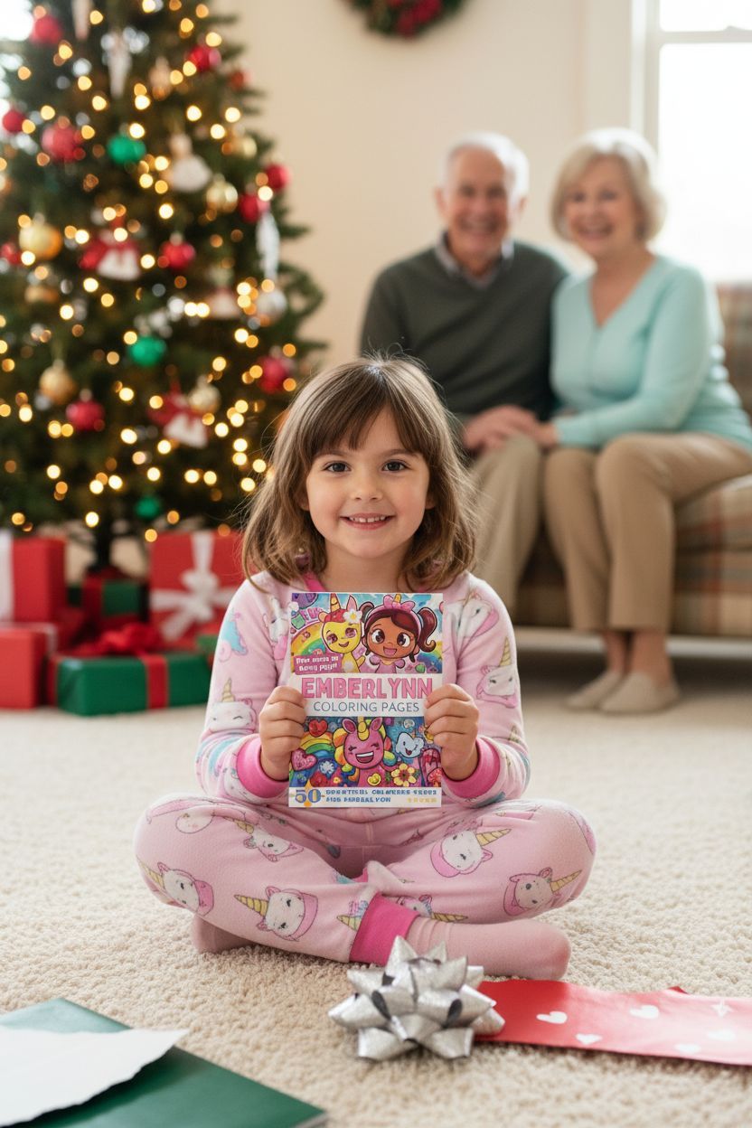 Emberlynn Christmas coloring pages gift