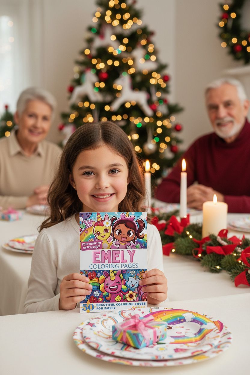 Emely Christmas coloring pages gift