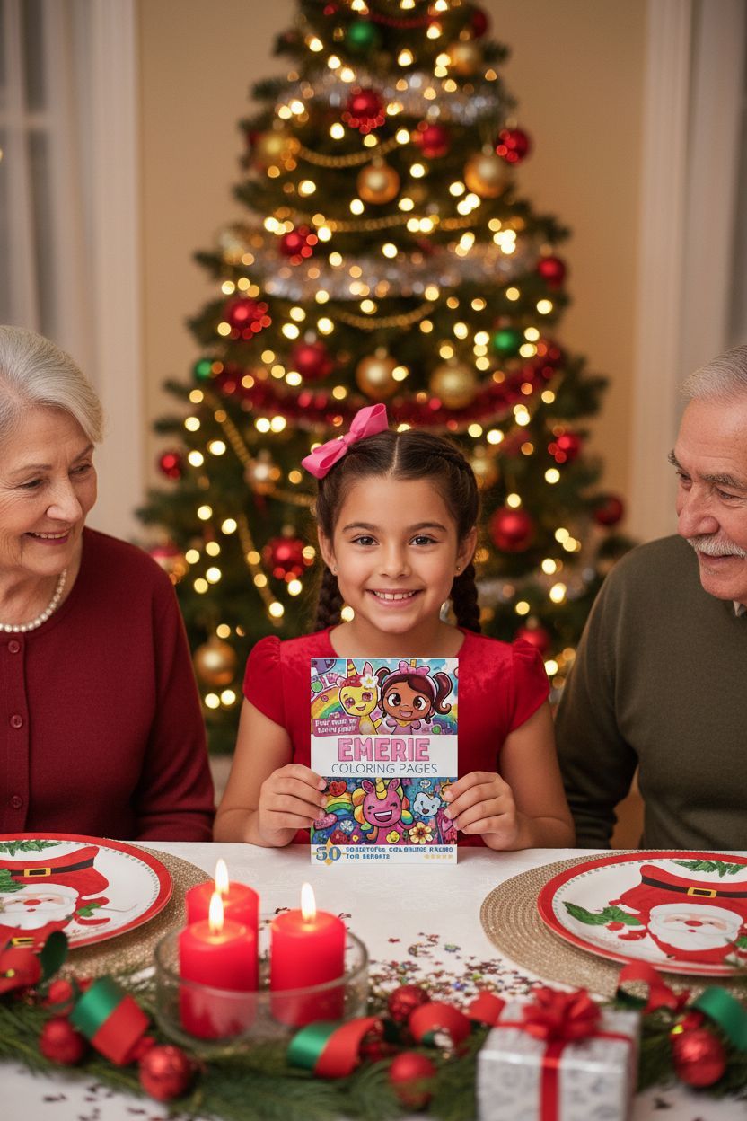 Emerie Christmas coloring pages gift