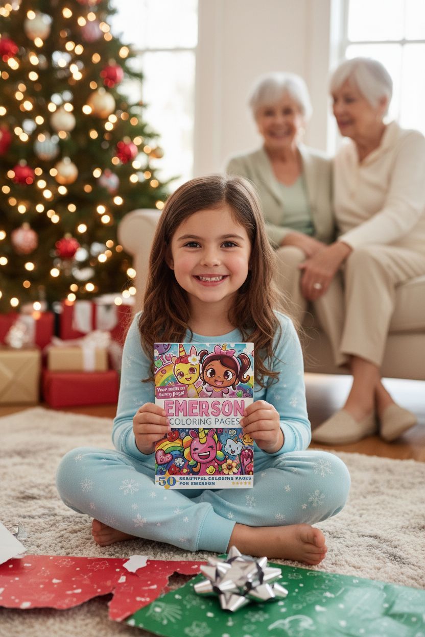 Emerson Christmas coloring pages gift