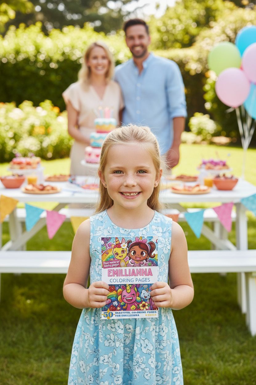 Emillianna coloring book in use