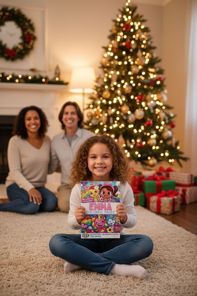 Emma Christmas coloring pages gift