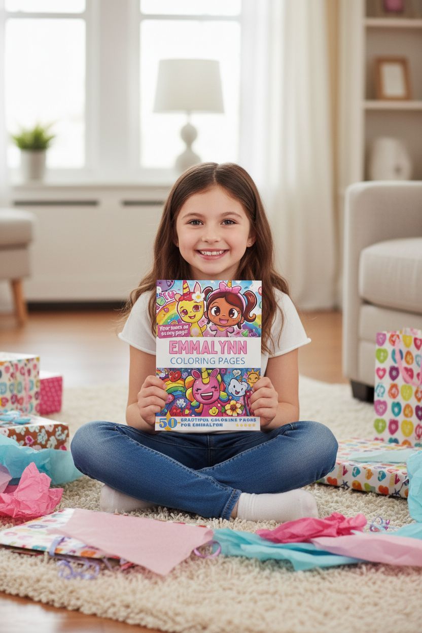 Emmalynn coloring book in use